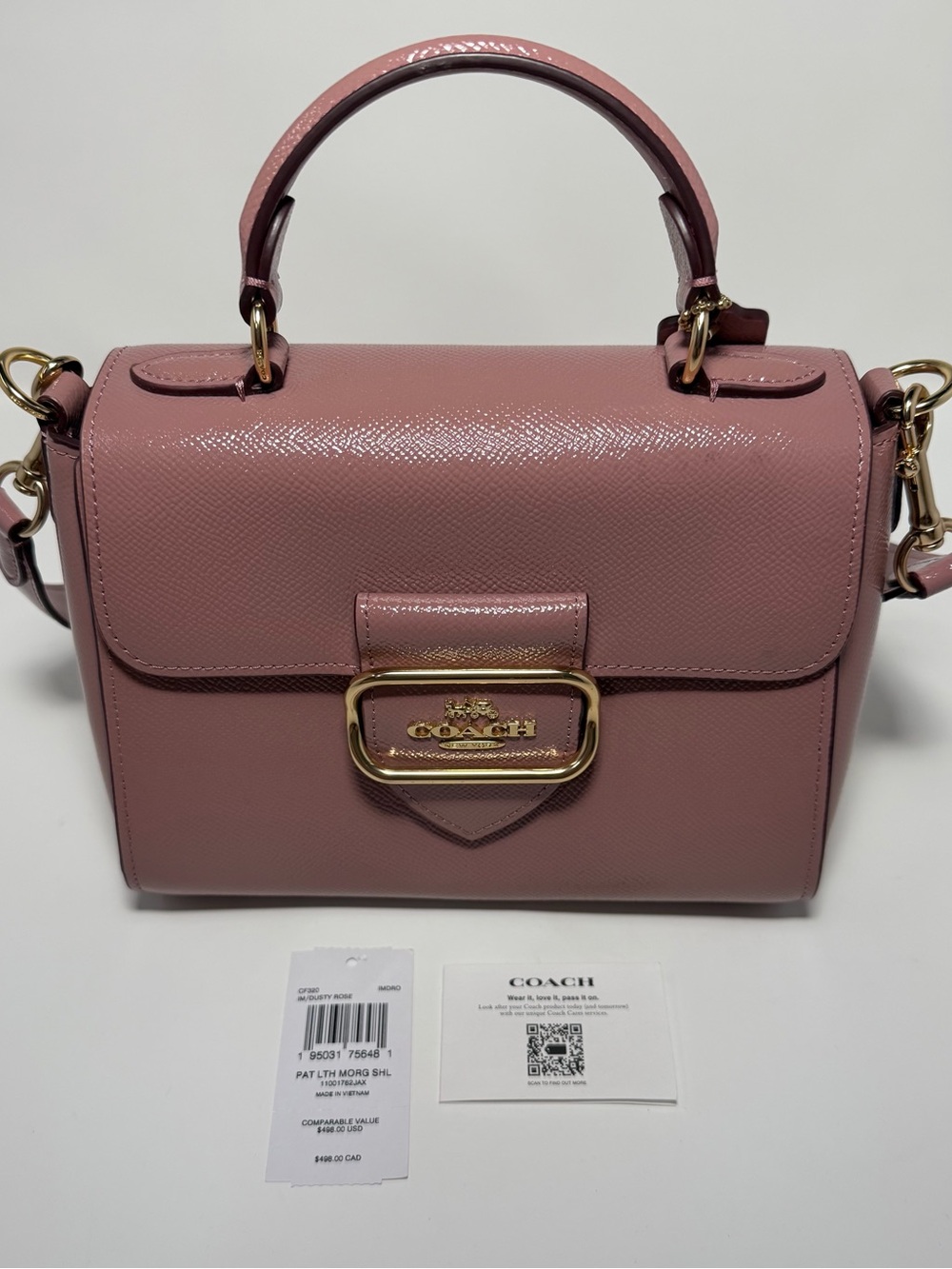 NWT Coach Women's Morgan Top Handle Crossbody Color Dusty Rose